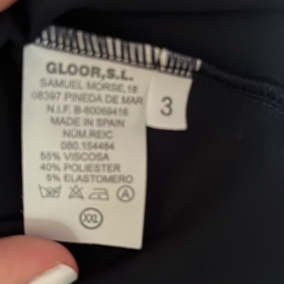 Natural Navy and White One Button Cardigan, Size Large - Picture 4 of 12